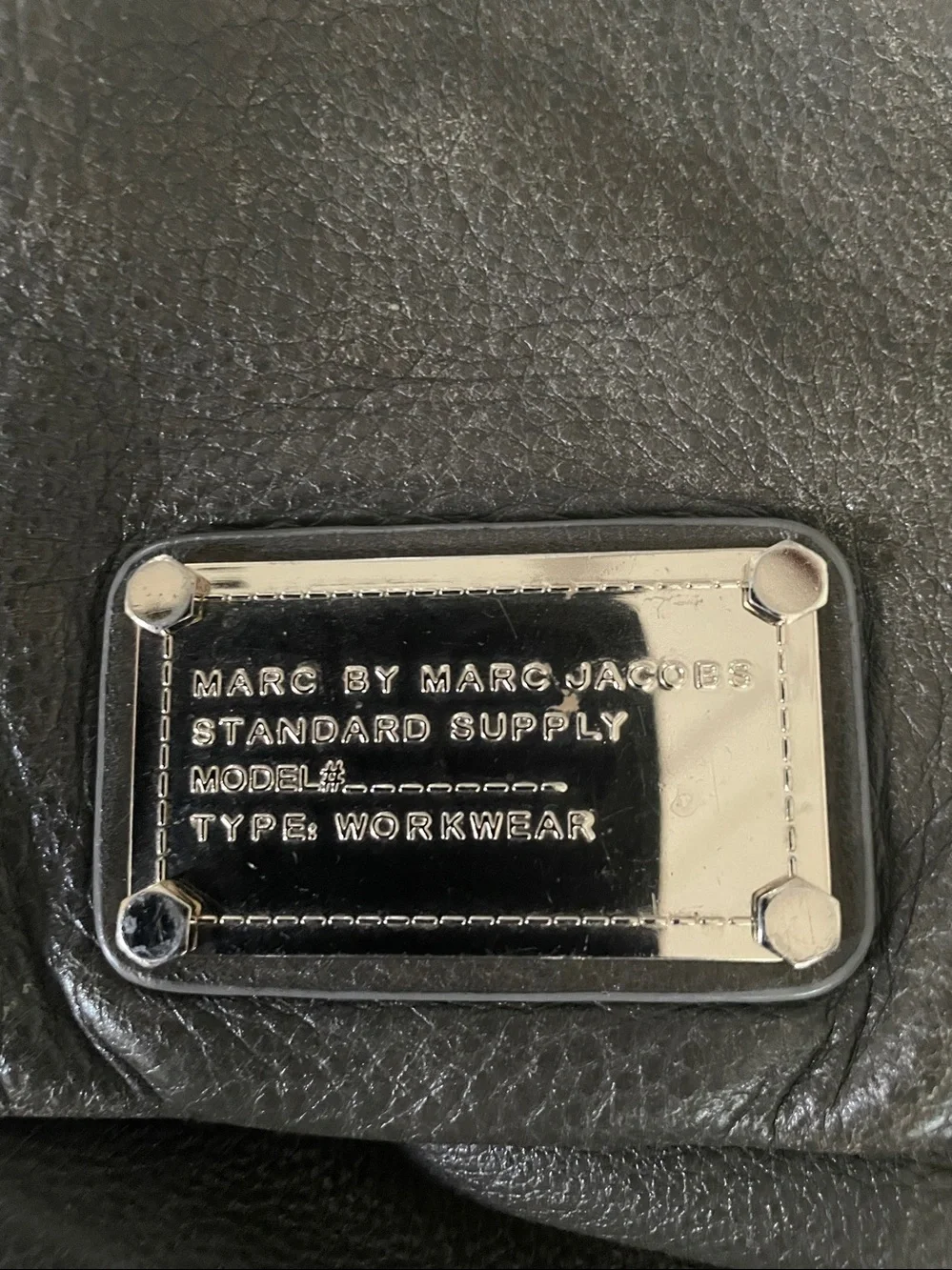 Marc by Marc Jacobs Genuine   Leather Shoulder Bag Grey (16x13hx3d)